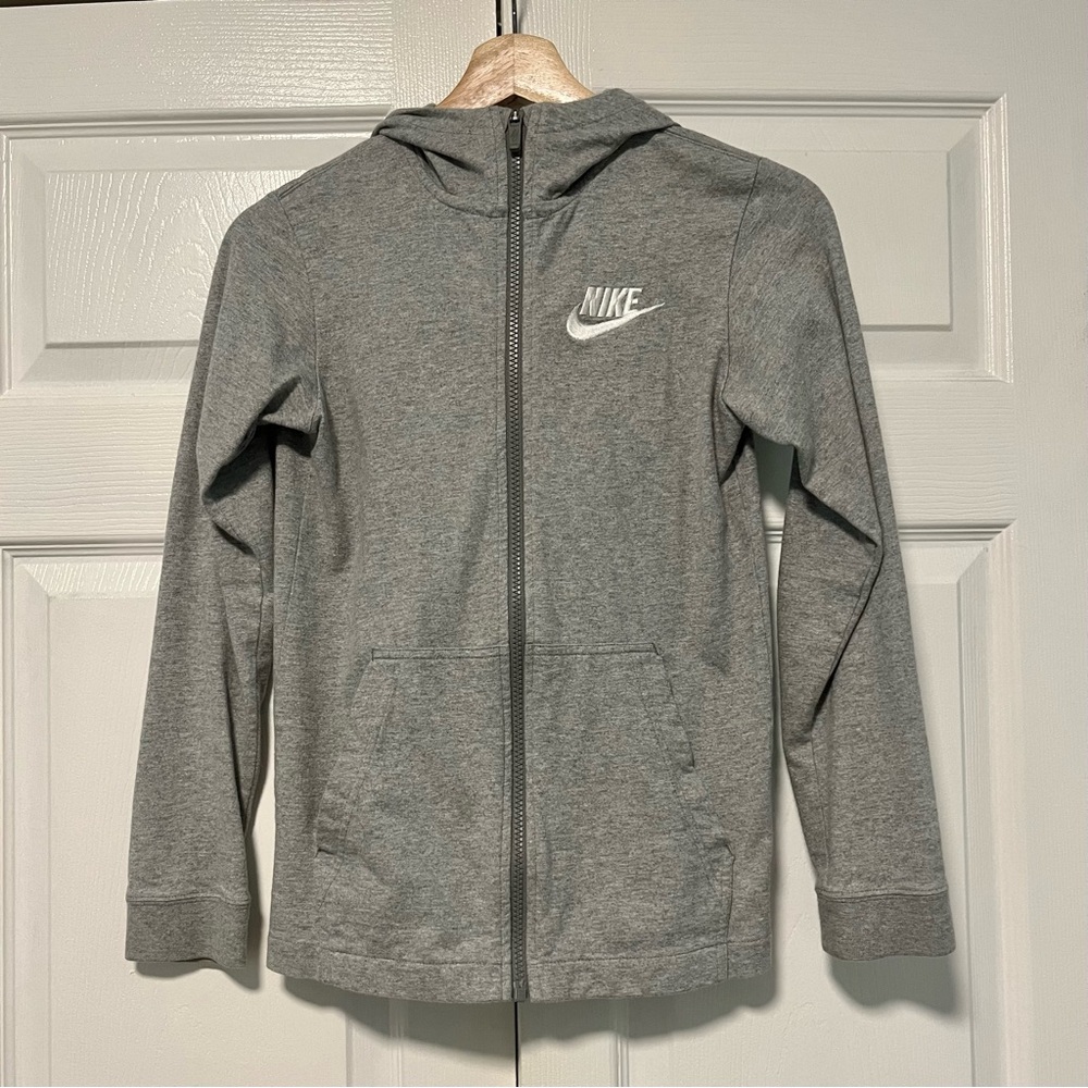Nike Gray Zip-Up Hoodie Jacket